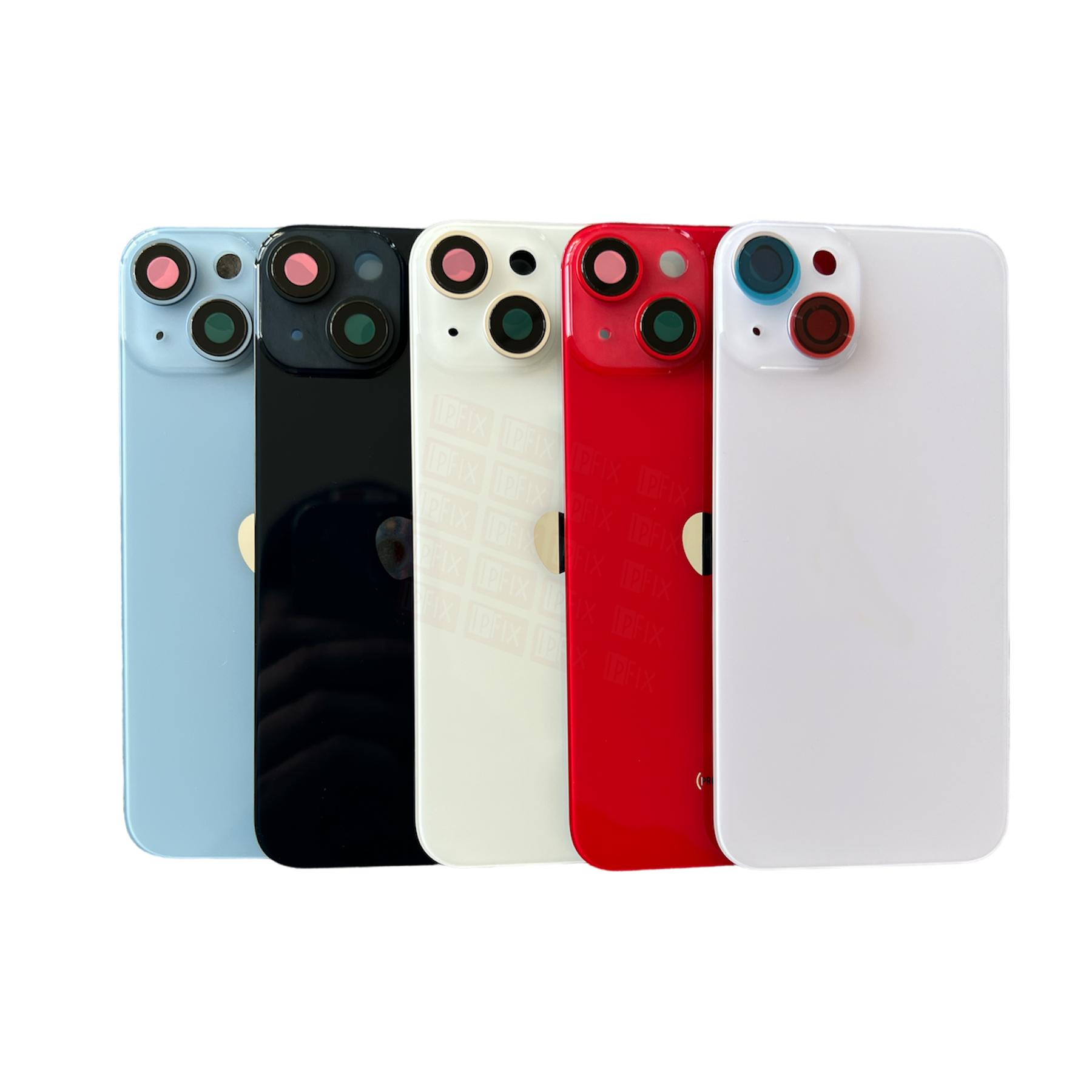 iPhone 14 - Bagside Glas (BIG HOLE) (Flere Farver)