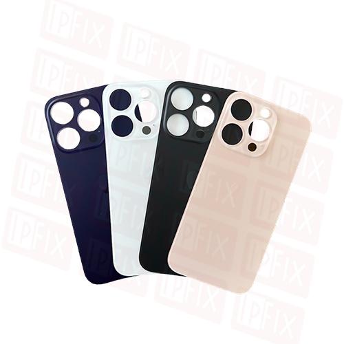 iPhone 14 Pro - Bagside Glas (BIG HOLE) (Flere Farver)