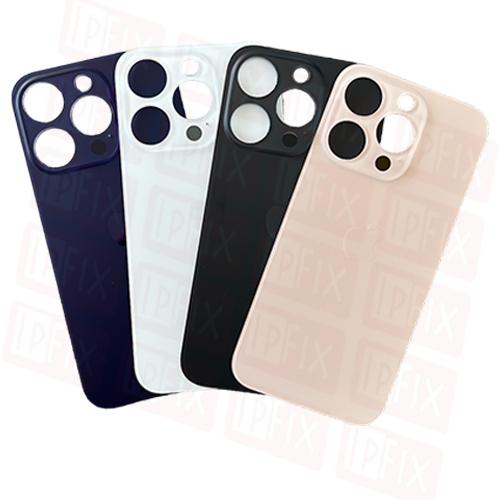 iPhone 14 Pro Max - Bagside Glas (BIG HOLE) (Flere Farver)